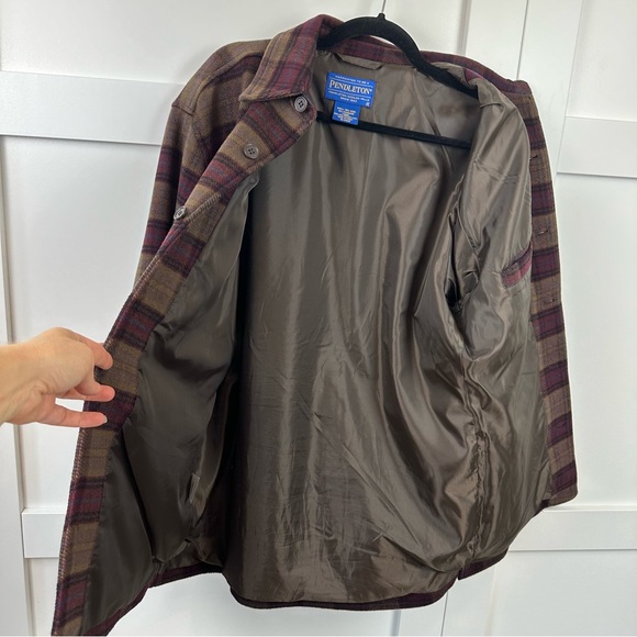 Pendleton Cashmere Wool Plaid Shirt Jacket Coat Men’s Medium (M) - Picture 4 of 16